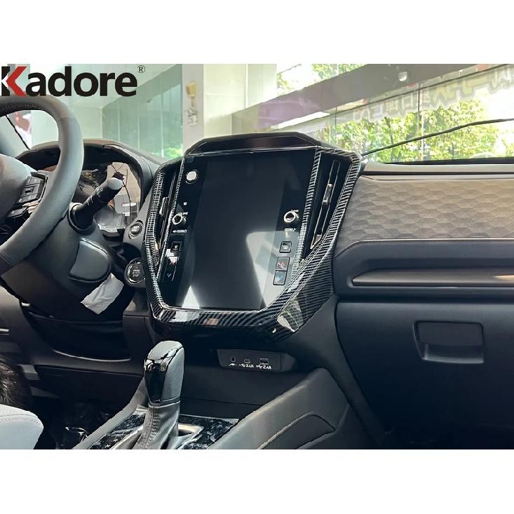 For Subaru Forester 2025 2026 Carbon Fiber Car Center Console Navigation Panel Frame Cover Trim Interior Mouldings Accessories