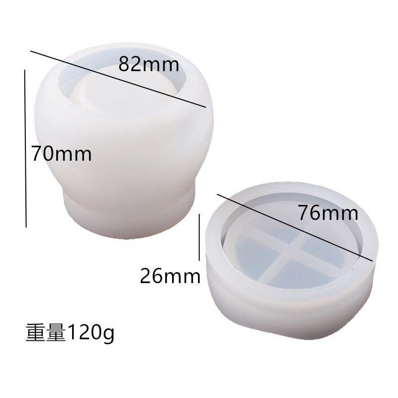 Diy Pudding Cup Storage Box Mold Crystal Epoxy Resin with Lid Jewelry Cup Silicone Mirror Mold