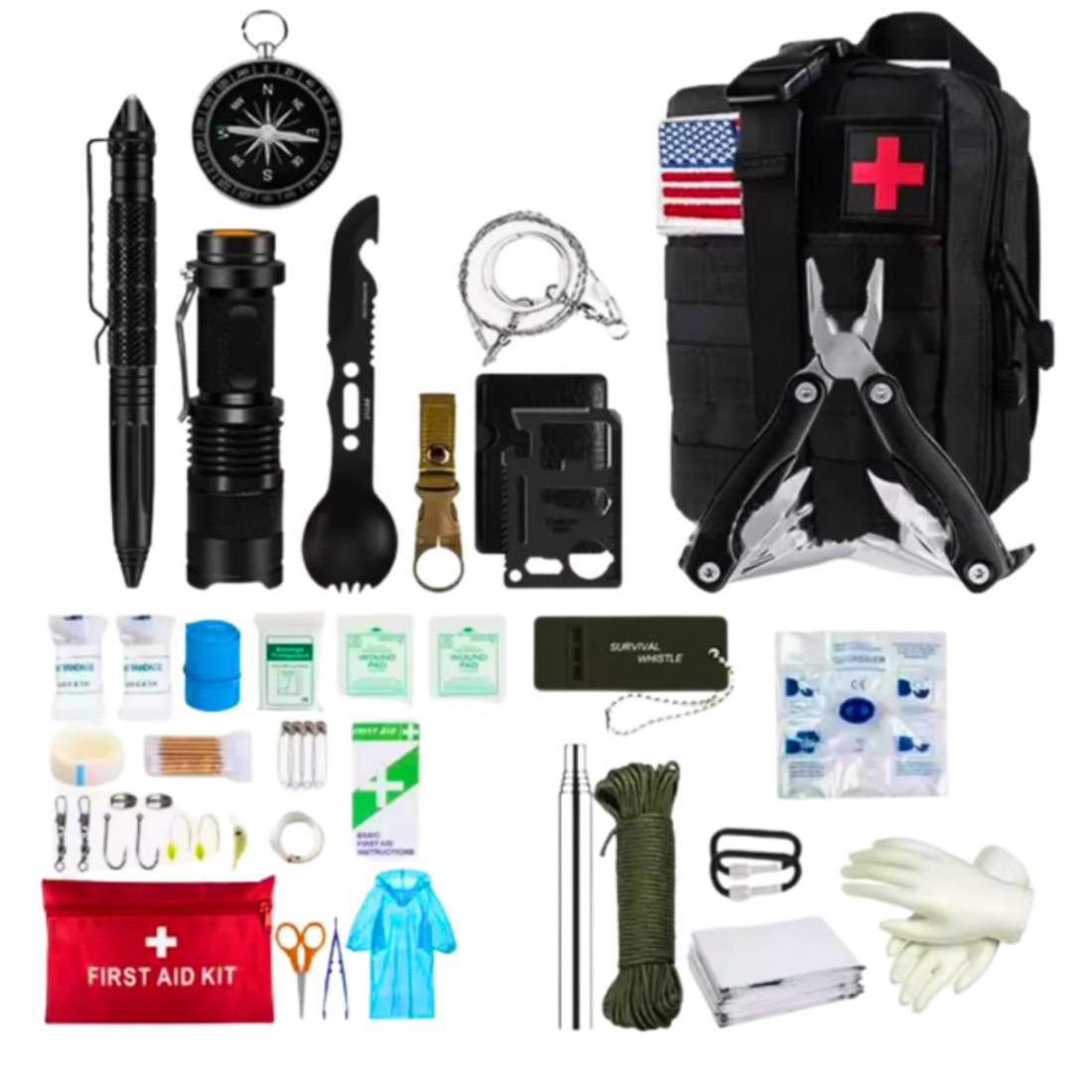 

Набор инструментов для выживания в путешествиях на открытом воздухе: Аварийное снаряжение для кемпинга и EDC Empty Bag