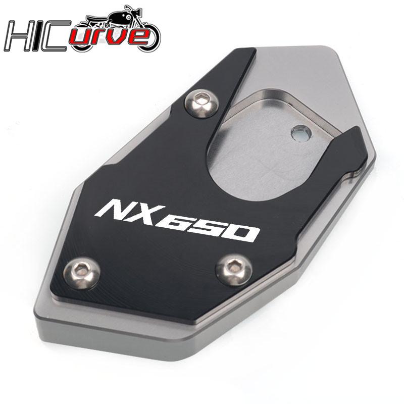 For HONDA XLV 600 650 700 TRANSALP / DOMINATOR NX 650 / FMX 650 CNC Kickstand Foot Side Stand Extension Pad Support Plate