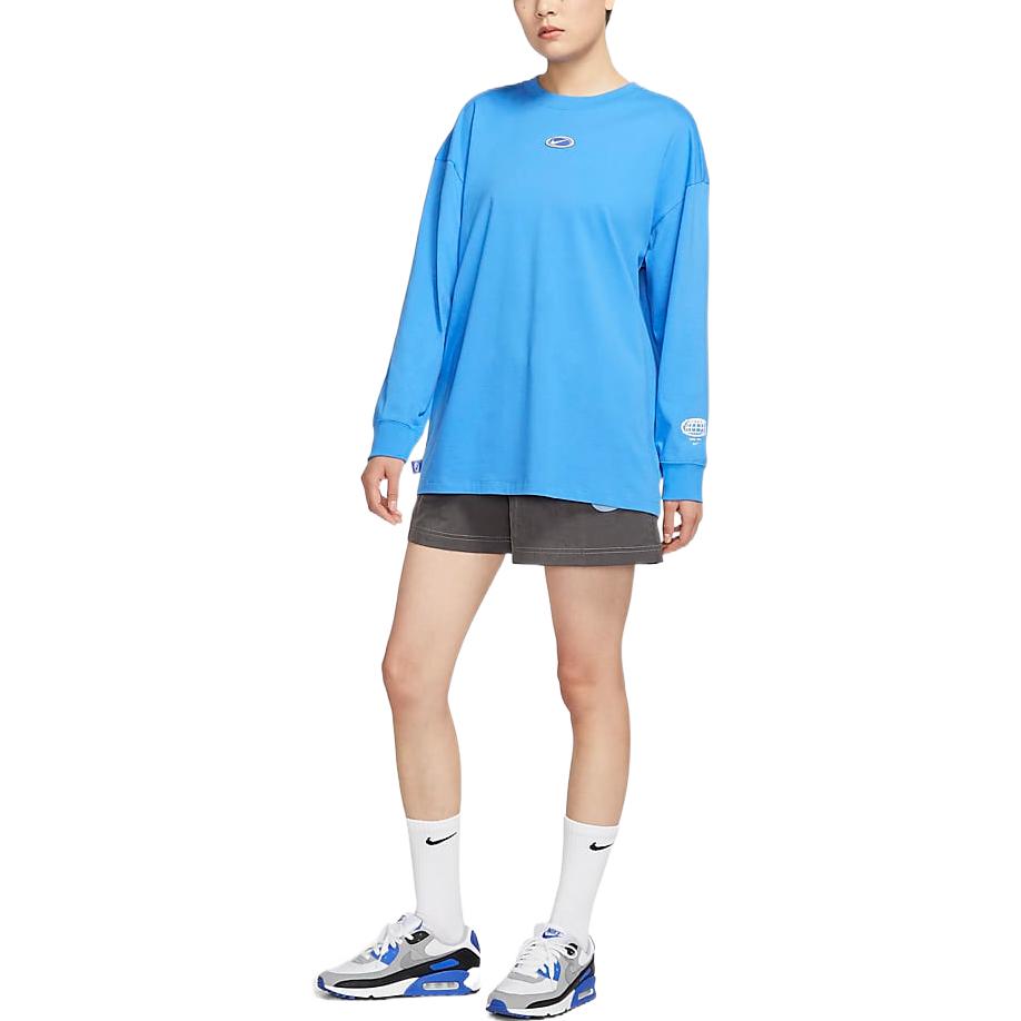 Nike Drop Shoulder Sleeve T Shirt Women's Blue FB1824-435