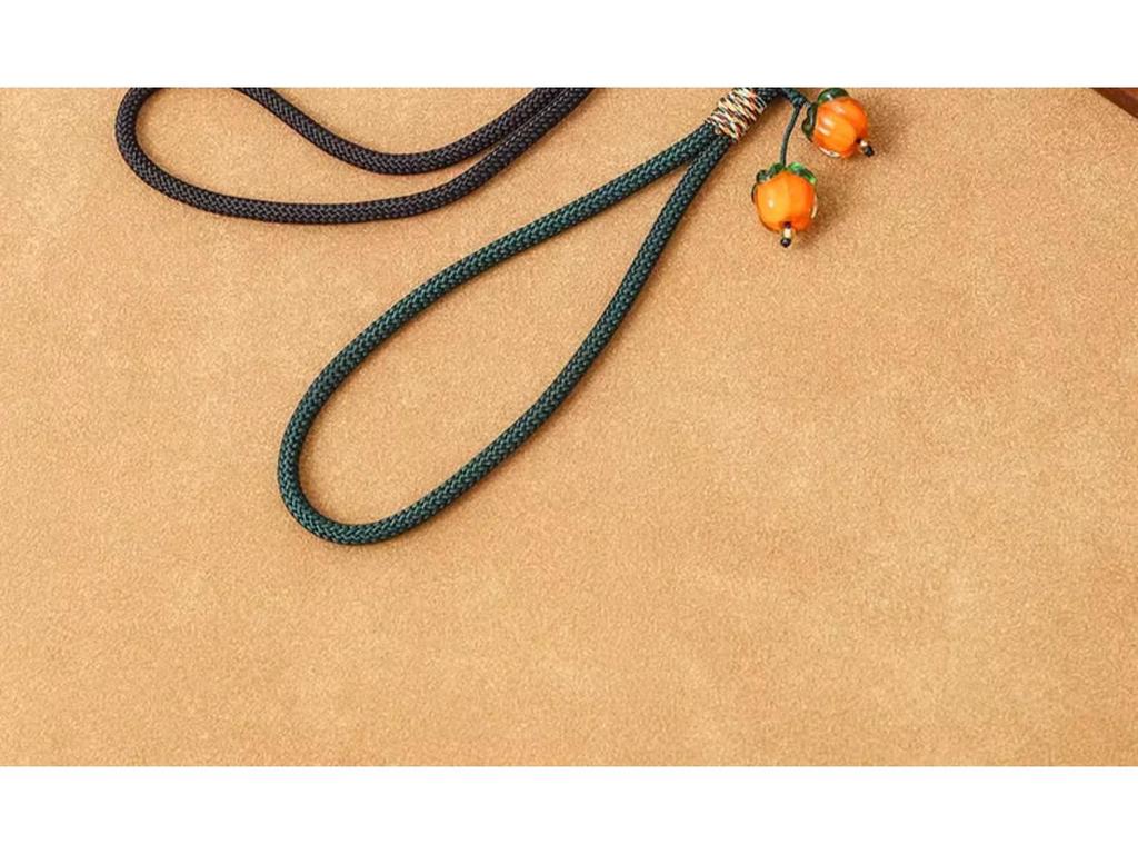 Persimmon Glazed Phone Charm & Anti-lost Keychain Lanyard