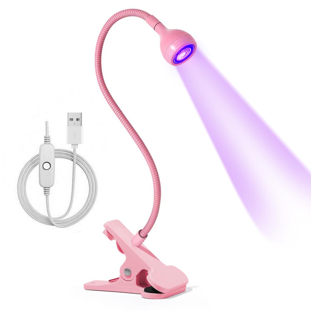 YIKOOLIN 3W UV/LED ltraviolet Phone Glue Curing Lamp USB Portable Clamp Flexible 360 ° Desk Lamps Plug and Play