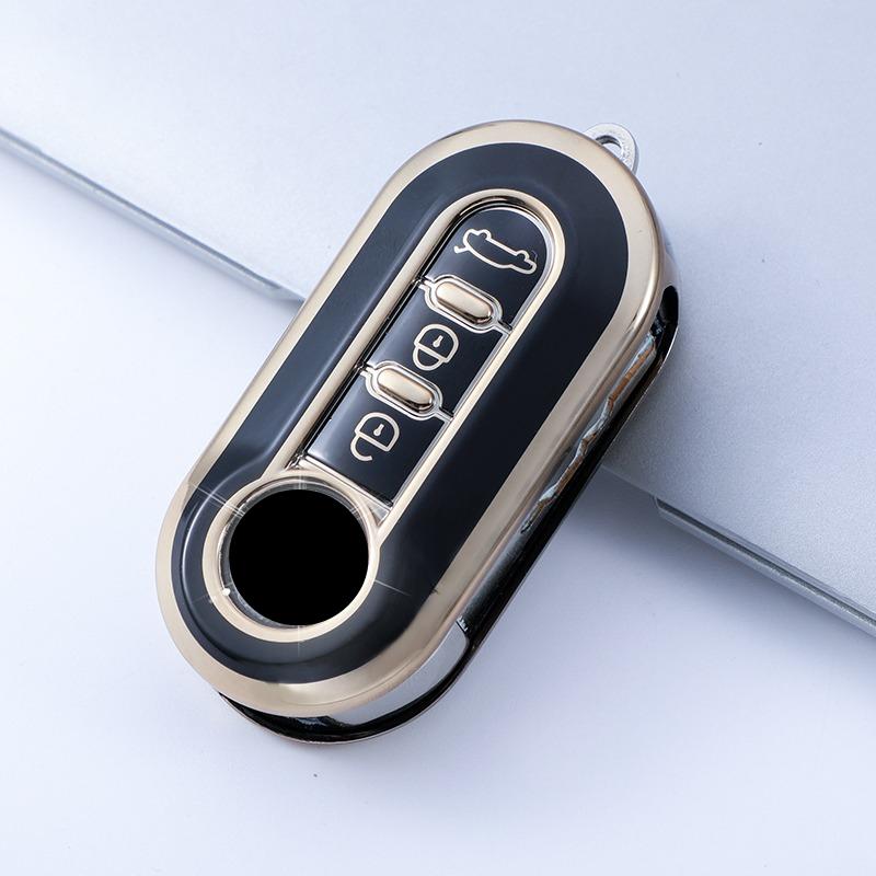 

TPU Car Flip Key Case Cover for Fiat Ducato 500 500L Panda Grande Punto Lancia Musa Auto Shell Fob Cover Accessories