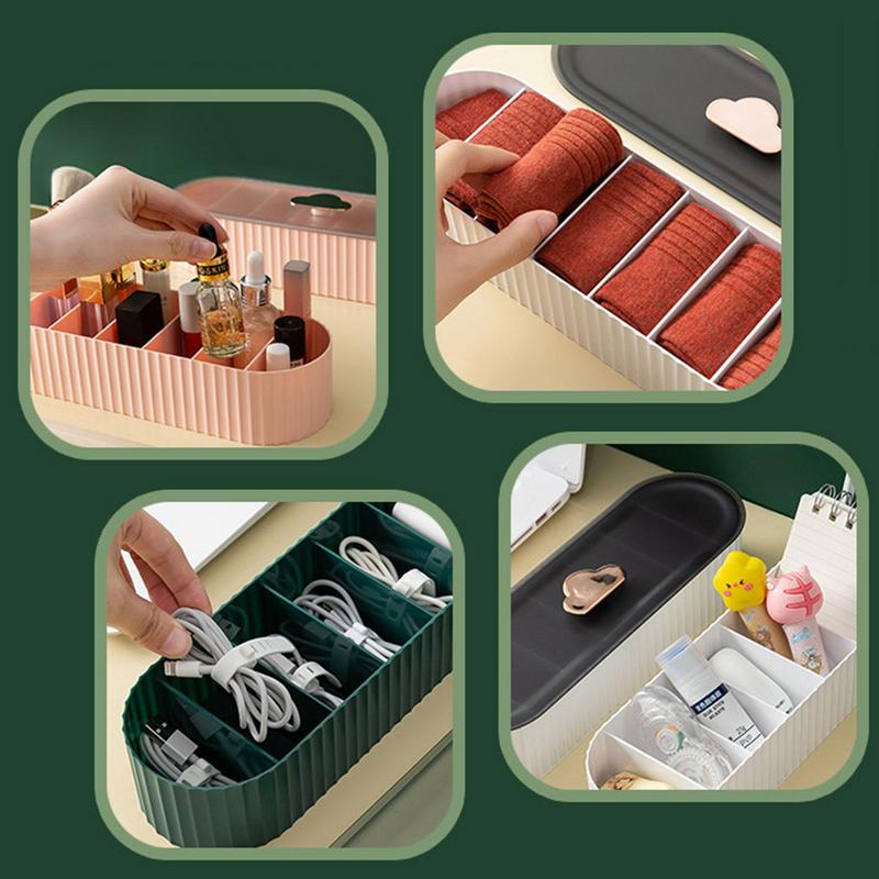 Cable Management Box 7 Compartment Electronics Management Organizer Large Capacity Electronic Accessories Storage Case For