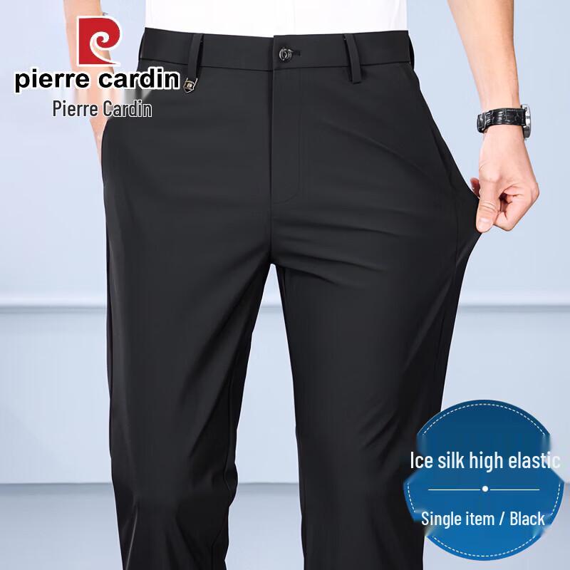 Pierre Cardin Men s Summer Ice Silk Straight Casual Pants 29