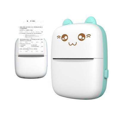 Mini Cat Thermal Label Printer Bluetooth Phone Printer Fun Print Blue