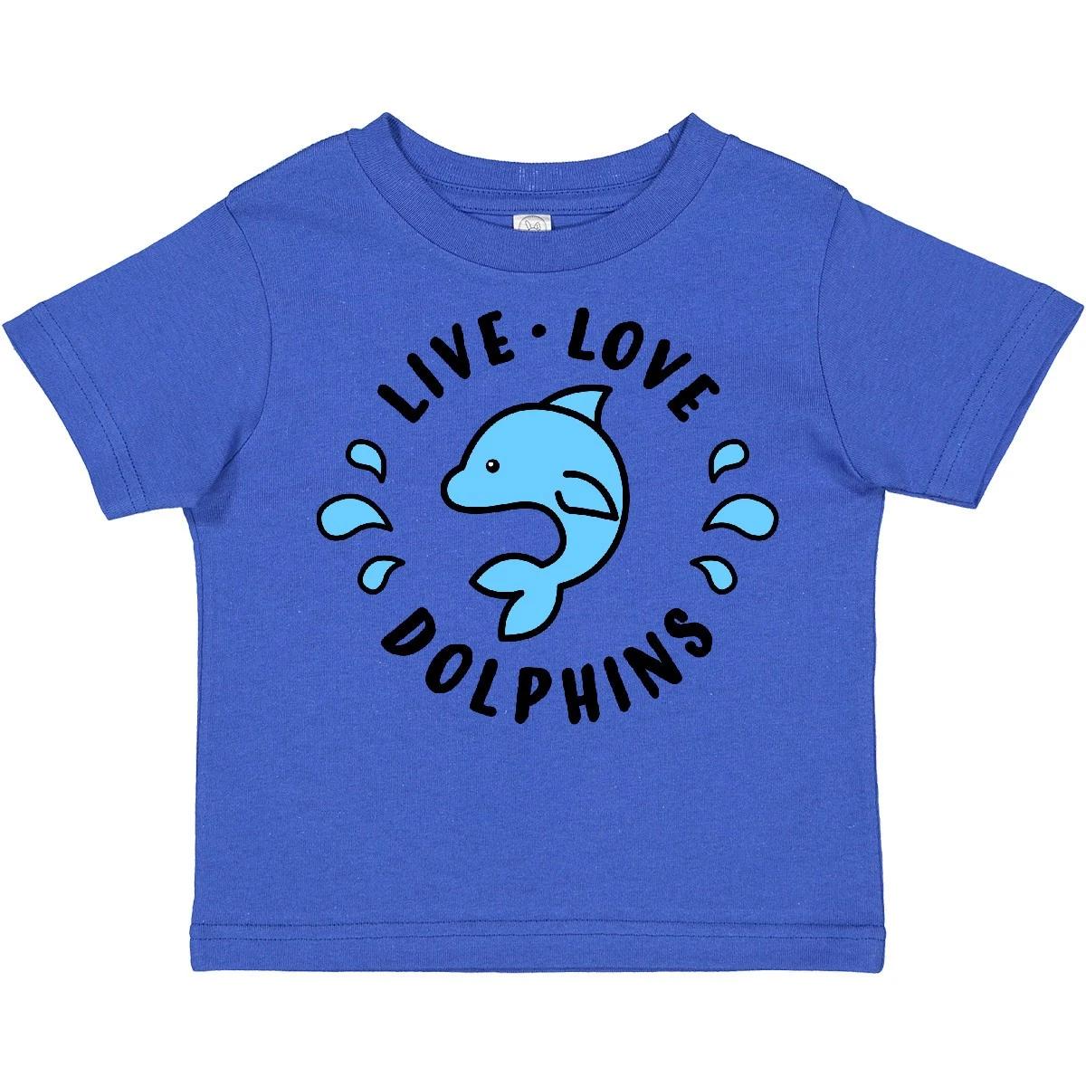Inktastic Live Love Dolphins Toddler T-Shirt Sea Life Dolphin I Cute Lover Ocean 100