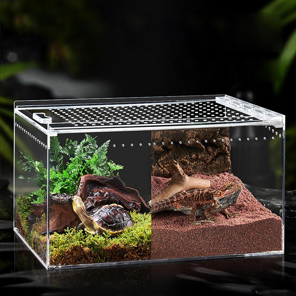 Reptil Habitat Terrarium Oppdrettsboks Akryl Insektfôringsboks Treledyr Tarantula Innhegning Scorpion Bearded
