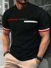 26. New Popular Casual and Comfortable Short-sleeve T-shirt, 3D Printing Technology, Suitable for Layering and Outerwear, Loose Striped Short-sleeve 