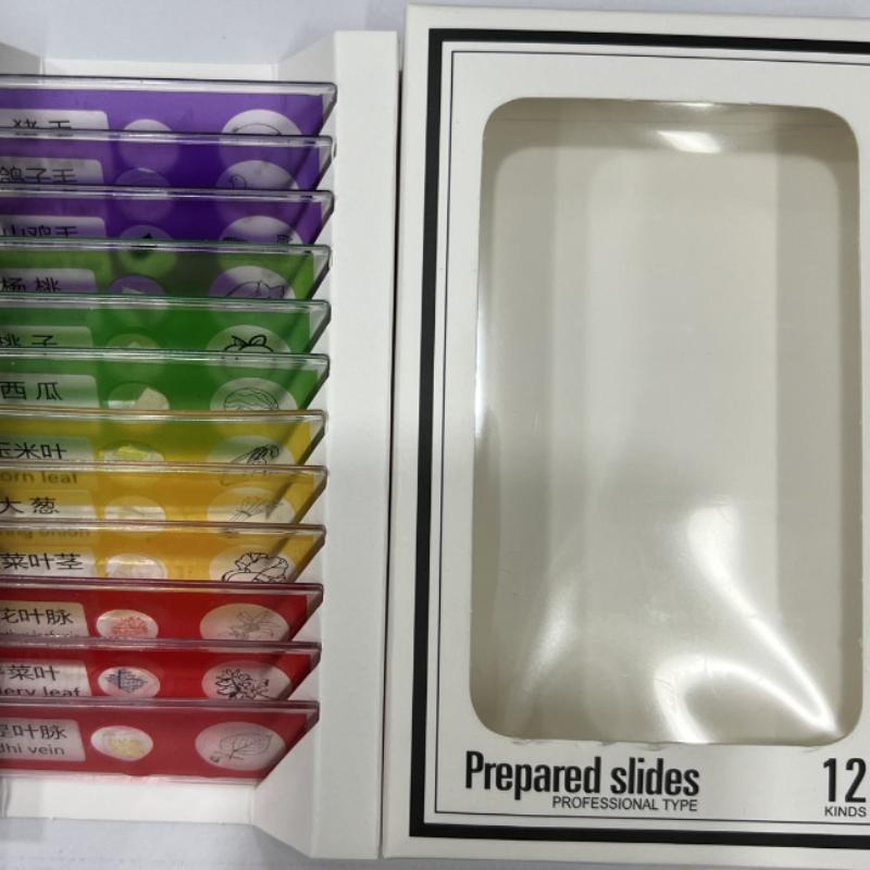 12pcs Microscopic Specimens Animals Plants Insects Slide Specimen Set Biological Education Supplies Science Toy for Student Kids