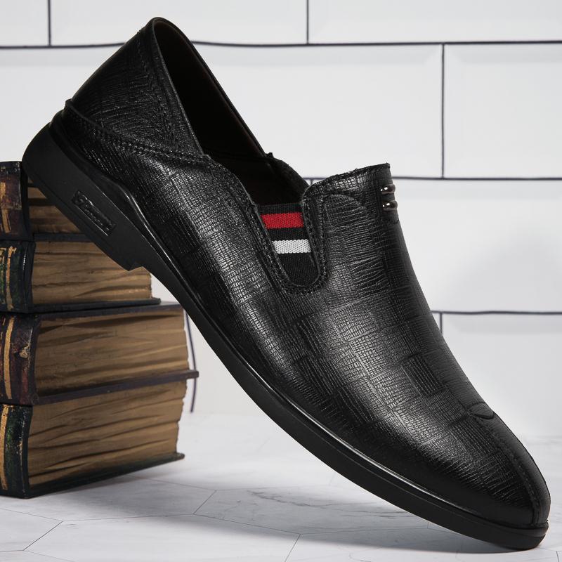 

Fashion New Men Casual Shoes Soft Walking Sneakers Comfortable Genuine Leather Slip-on Elegant Driving Shoes Business Flat Shoes Loafers 37 чёрный