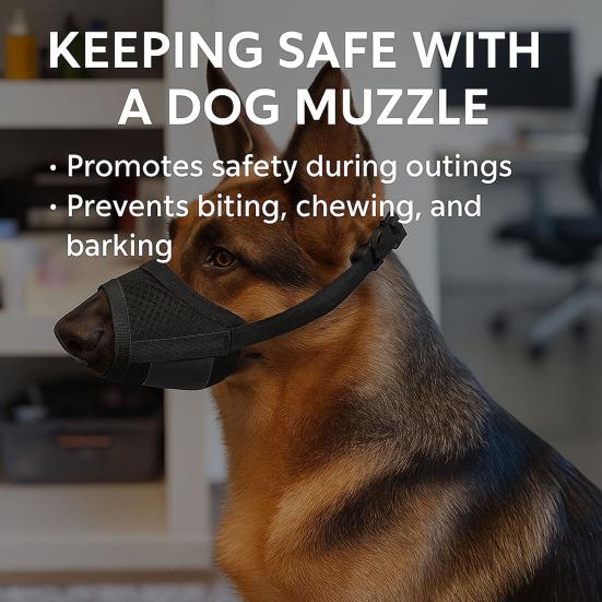 Yousheng Mesh Dog Muzzle Breathable Pet Mouth Guard with Adjustable Strap Dog Muzzle Prevents Biting Chewing Barking Allows Drinking Panting for Small
