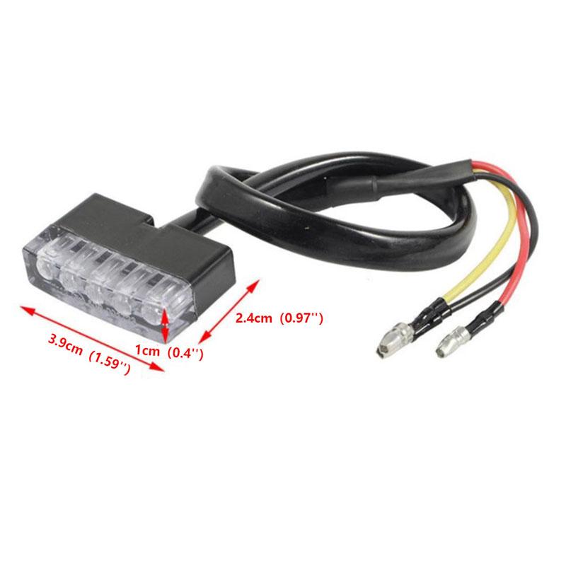 

1Pcs Motorcycle Red Rear Tail 12V Mini 5 LED Low Consumption Stop Brake Light
