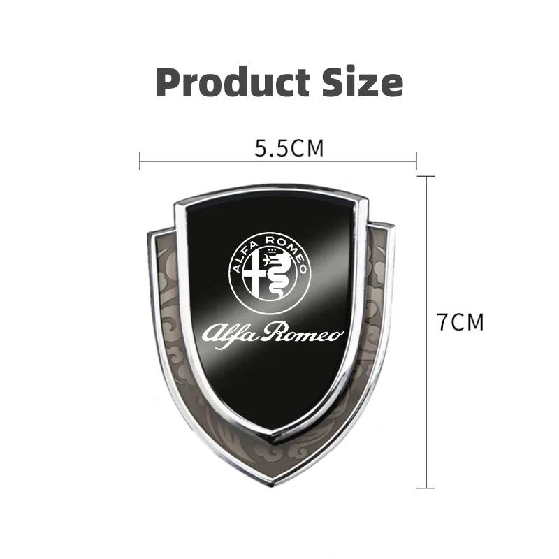 Hub Caps Car Metal Shield Emblem Car Side Fender Body Trunk Badge Sticker For Alfa Romeo Giulietta 159 Mito Giulia Stelvio 147 A CVR1