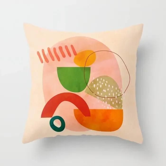 Kissenbezug für nordisches Wohnzimmer, abstrakt, schwarz, grau, Heimdekoration, Sofa, Kissenbezug