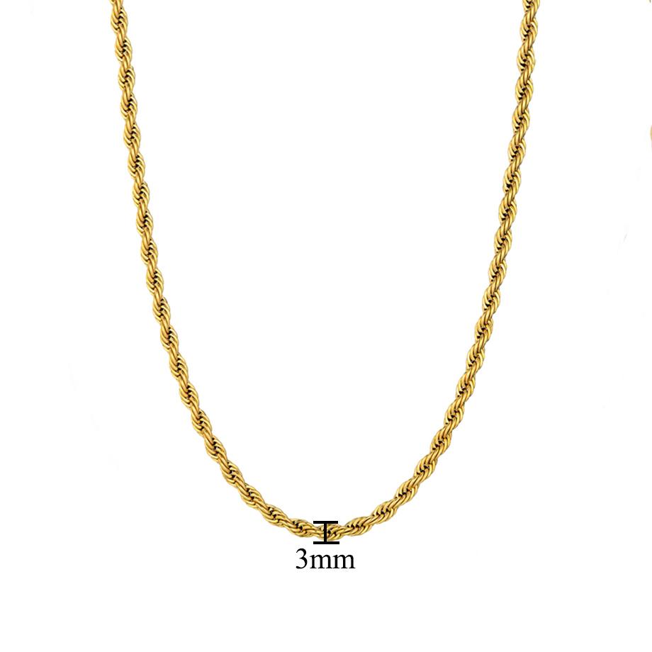 

Twist Hip Hop Stainless Steel Long Chain Necklace Men Jewelry Wholesale,Brand Hippie Gold Color Male Necklace Chain Jewelry Gift 50cm