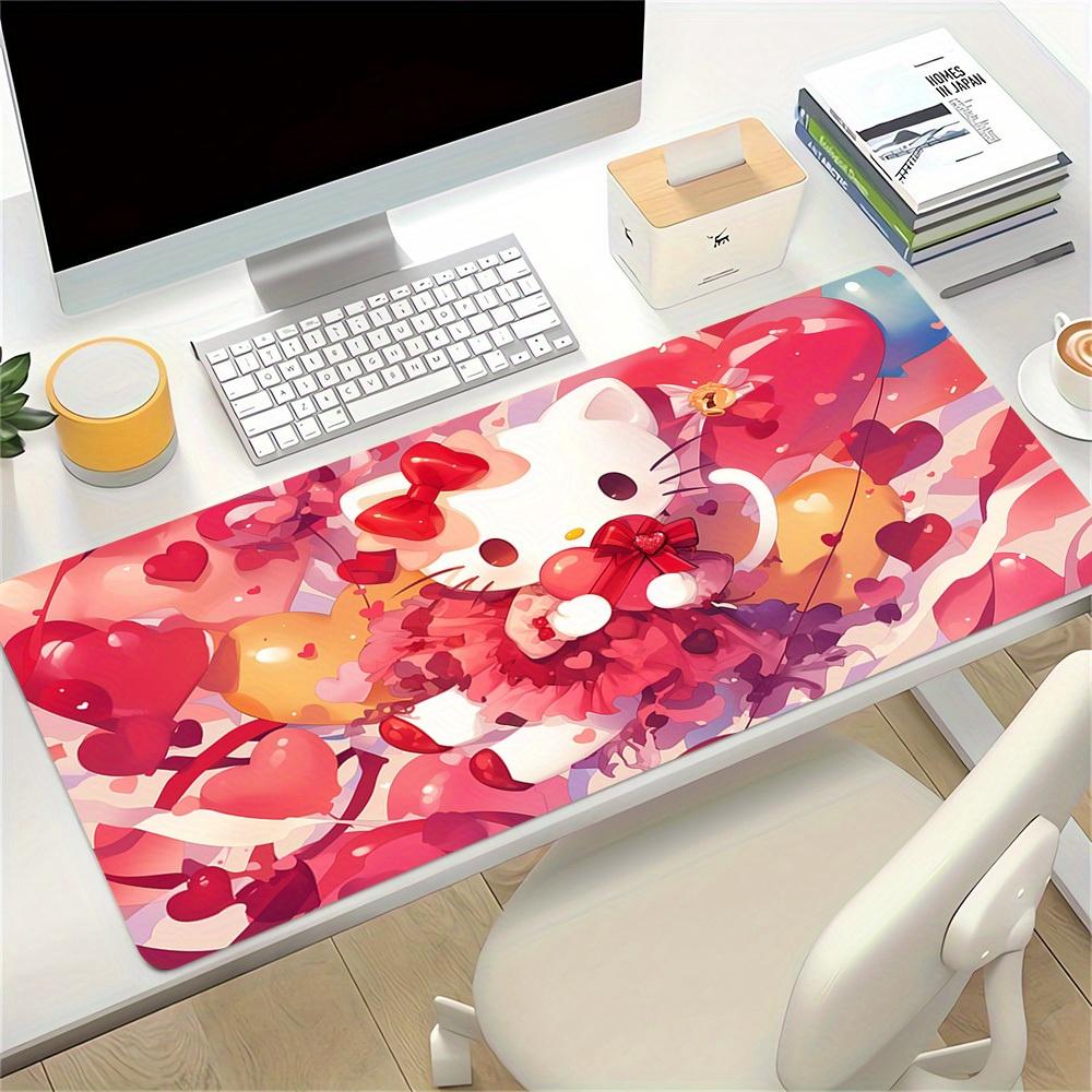 1pc Hello Kitty Hearts Valentine's DayComputer Pad with Vibrant Game Machine Print, Mouse Pads for Desk0515020