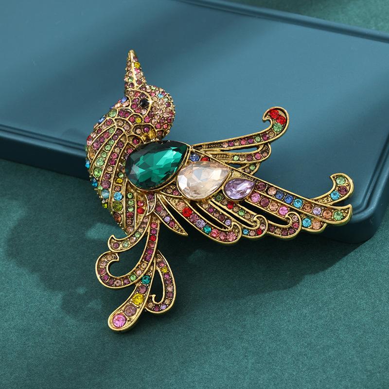 Weiman Cute Animal Multi Color Crystal Rhinestone Bird Zinc Alloy Children's Wedding Engagement Brooch Pins