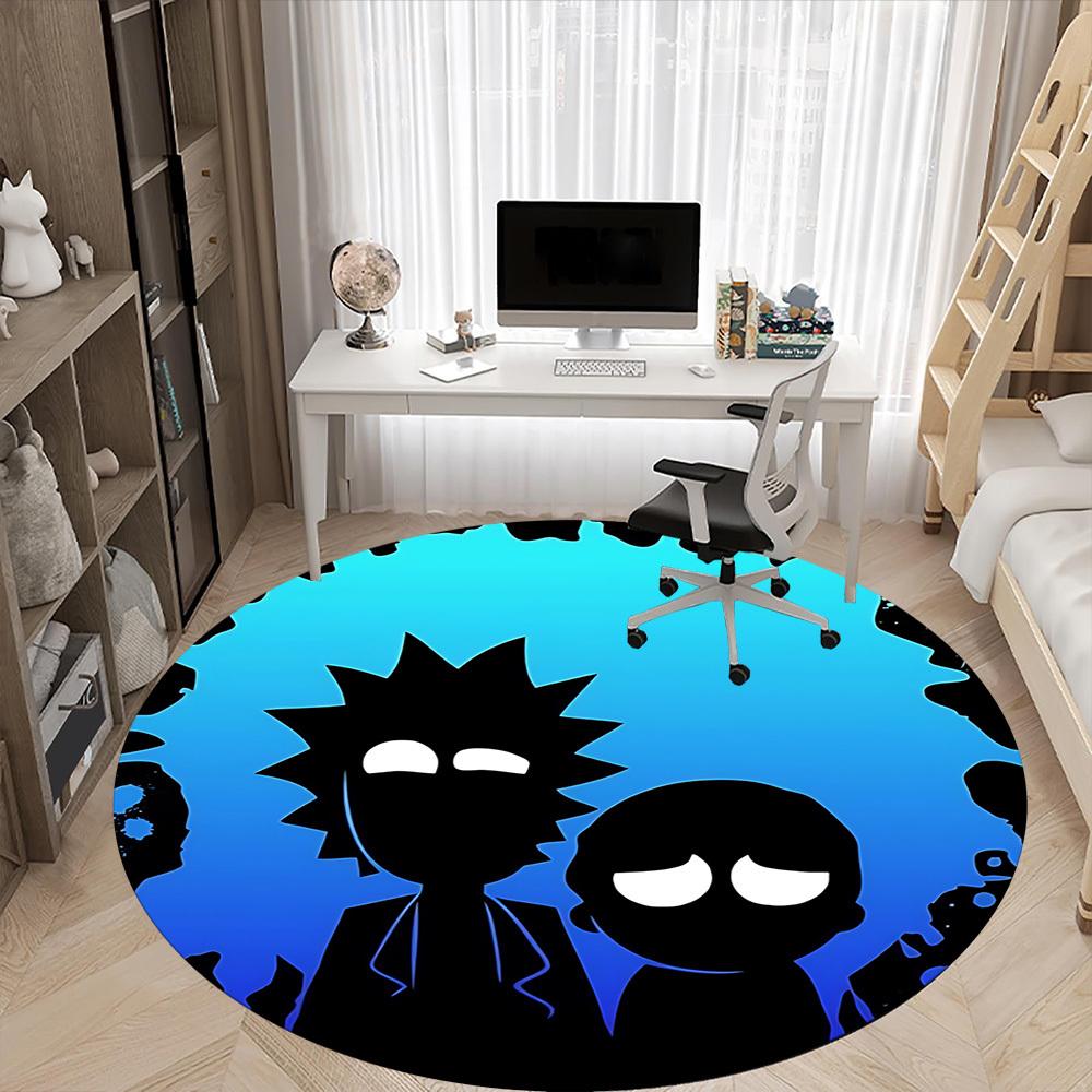 Tappeto Rotondo Ufficio Rick "Morty", Sotto Sedie da Ufficio Camera da Letto Soggiorno Decorazioni per la Casa a0908191