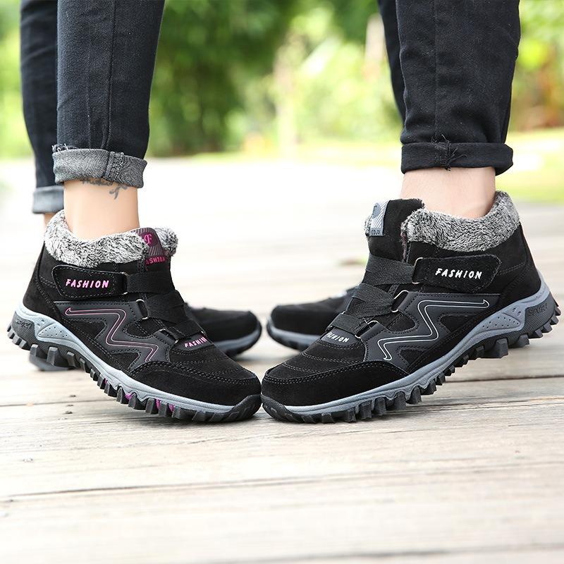 Snow Boots Winter Velvet Warm Women's Outdoor Cotton Shoes Medium Top Sports Cotton Shoes Women's Shoes