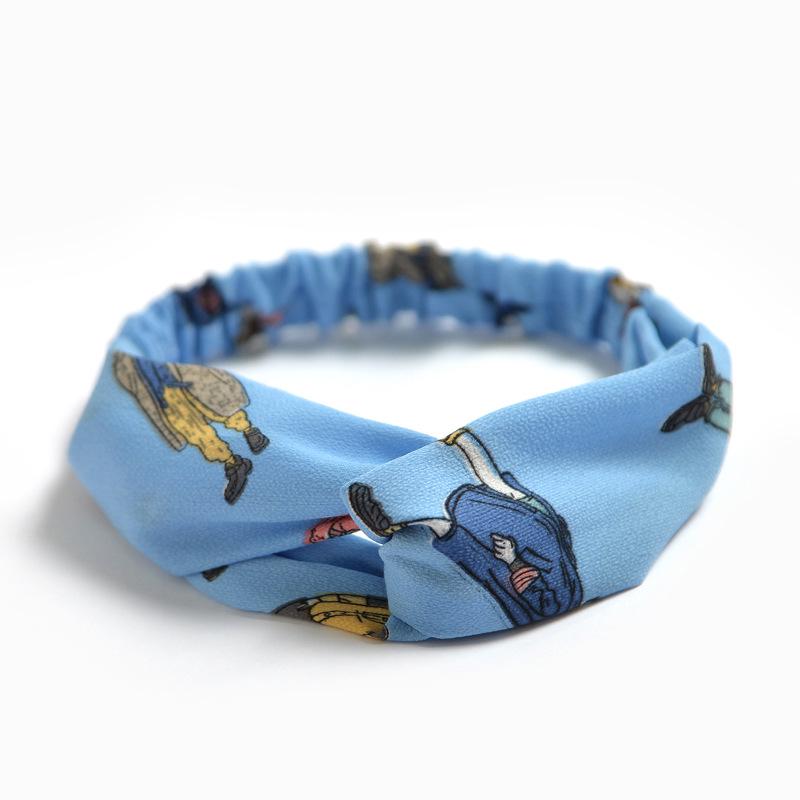 Korean Style Chiffon Elastic Headband for Women - Hair Accessory