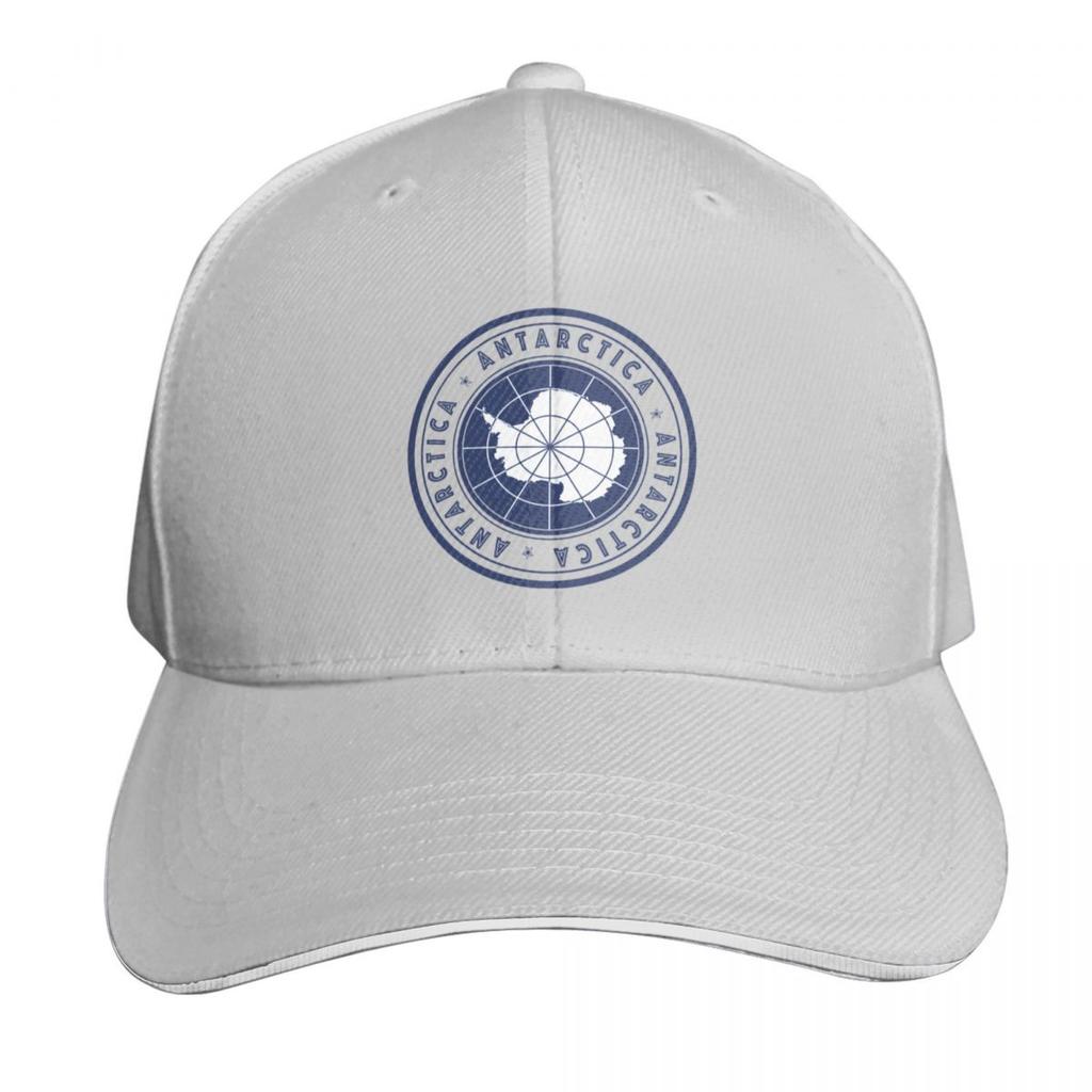Round Antarctica Flag Design Blue Baseball Cap Hat Luxury Brand Brand Unisex Cap Sun Cap GentleUnisex Hat Designer Unisex Womens