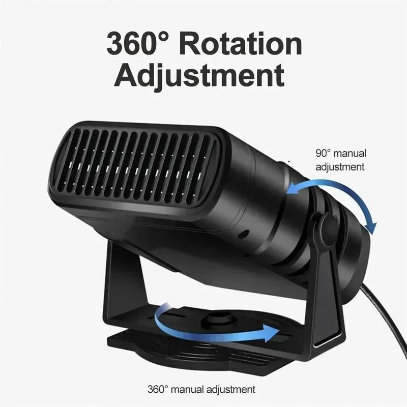 Car Anti-Fog Heater 12V/24V 200W 4 in 1 Car Heater Fan Electric Cooling Heating Auto Windshield Defroster Defogging Demister