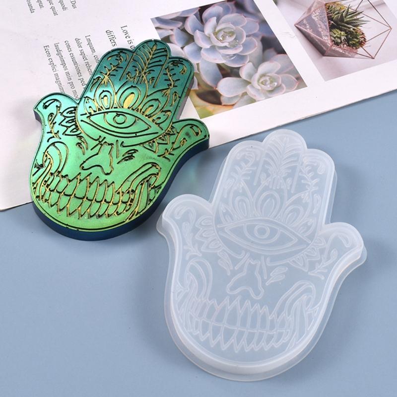 Aroma Plaster Silicone Mold Handicrafts Soap Candle Resin Casting Mold DIY Handmade Cool Hand of Fatima Ornaments Mold