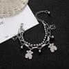 Super cool dark wind love bracelet, double-layer cross bracelet, male and female couples, girlfriends, bracelets, jewelry.