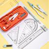 8-Piece Math Drawing Set,Drawing Tools,Including Compass,Ruler,Set Square,Protractor, Eraser,And Mechanical Pencil,Compass Set