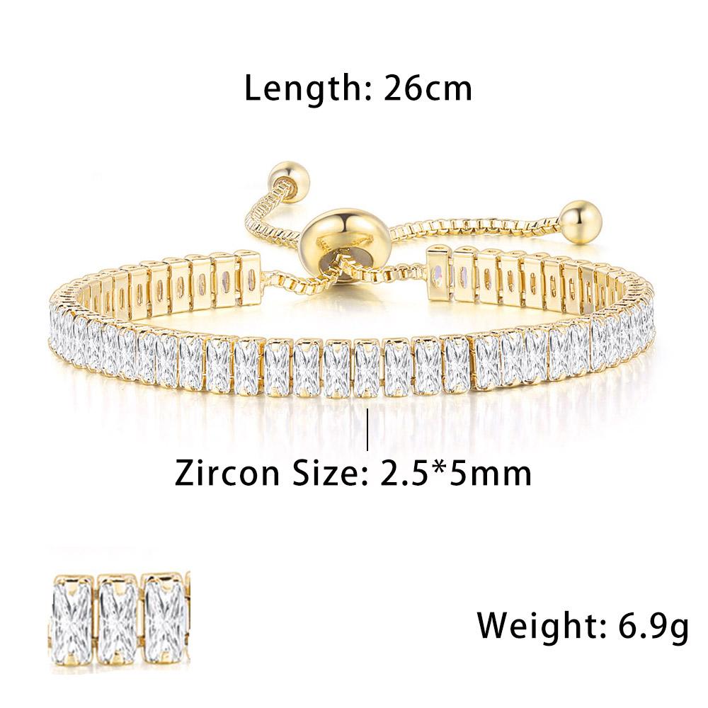 Fashionable Zircon Tennis Bracelets for Women Dazzling Various Shape Crystal Chain On Hand Trend Sexy Party Accessories Jewelry