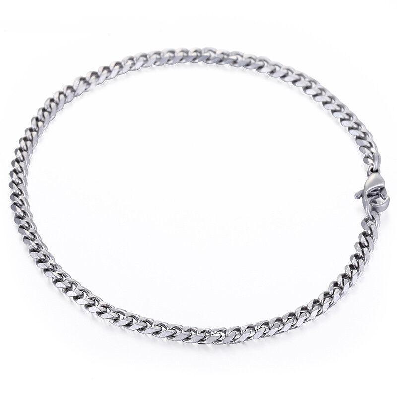 

Браслет с кубинскими звеньями из нержавеющей стали 3/5/7/9/11 мм, длина 22 см 3mm серебряный