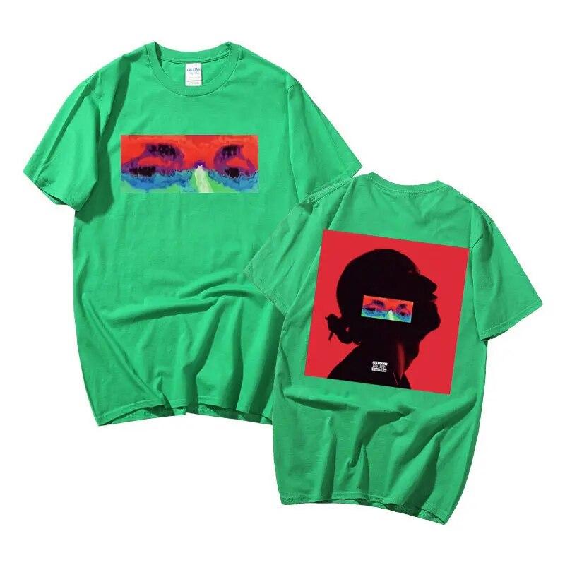 Lomepal Concert Jeannine Rapper Hip Hop Music Album Double Sided Print Tshirt Summer Unisex Women Fashion Oversized Black T-shirt