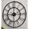 Ceas Fier Abstract Analog Ceas de Perete (55 Cm, Negru)