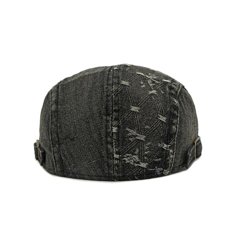 Denim Beret Women British Vintage Forward Cap Men's Peaked Cap