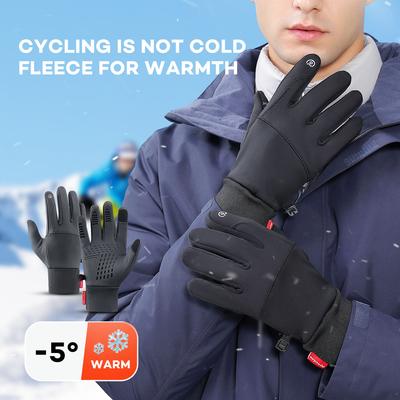 Guanti invernali da uomo ciclismo bici da donna pile termico vento freddo impermeabile touch screen bicicletta caldo corsa all'aperto guanto da sci