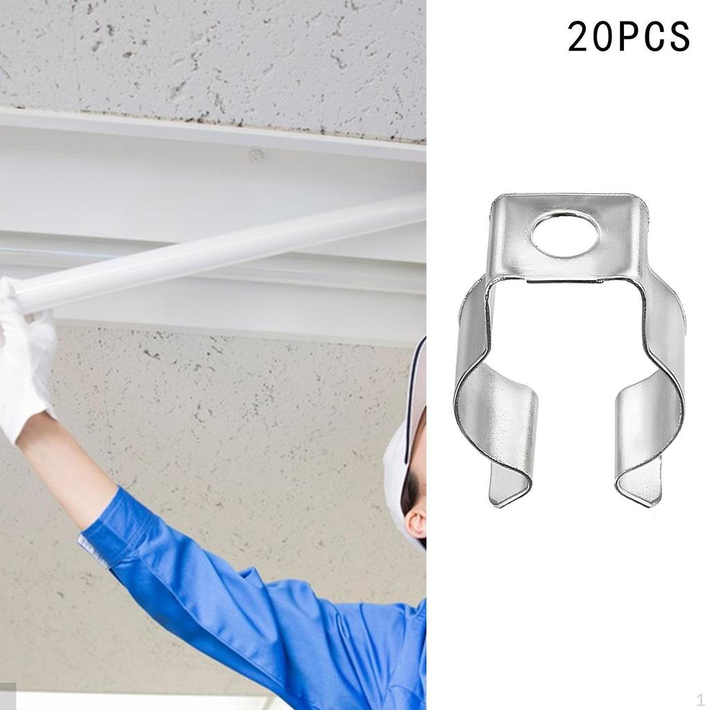 20 Pack T5 U Clips Holder Bracket for Light Tube Mounting Accessories