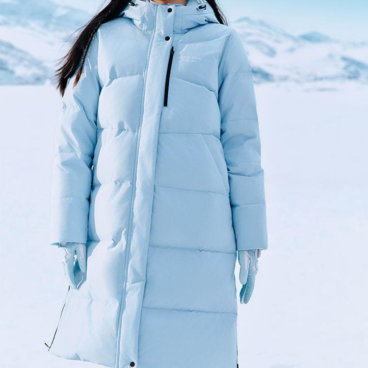 Skechers Winddicht Wasserabweisend Ölbeständig Kältebeständig Warm Sportlich Lässig Mit Kapuze Gewebte Daunenjacke Lang Enten Daunenjacke P423W126-02P8