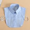 Vintage Stand Fake Collar Shirt Women Lace Lapel Detachable Collars For Women Black False Collars Woman Half Shirt Blouse