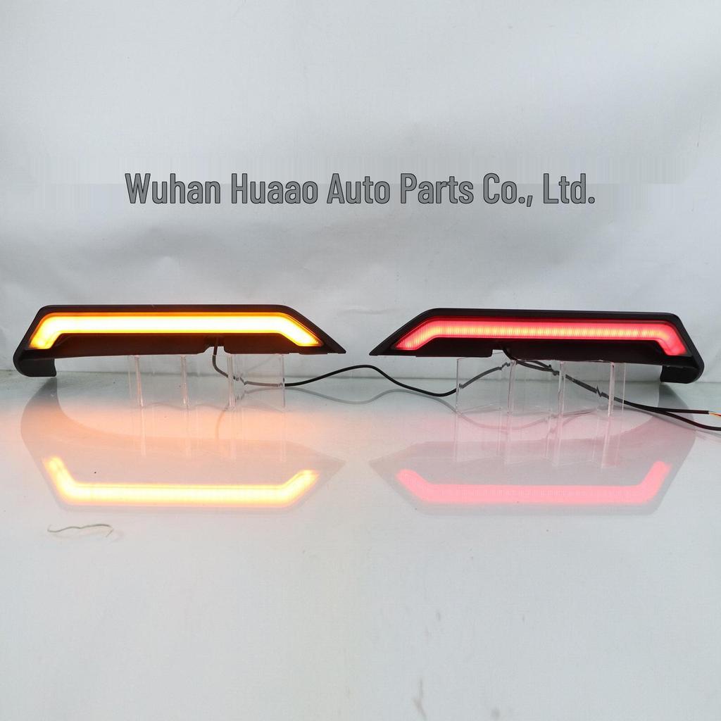 Compatible LED Sequential Turn Signal Tail and Roof Spoiler Lights for Jeep Wrangler, Tank 300, and Beijing BJ40.