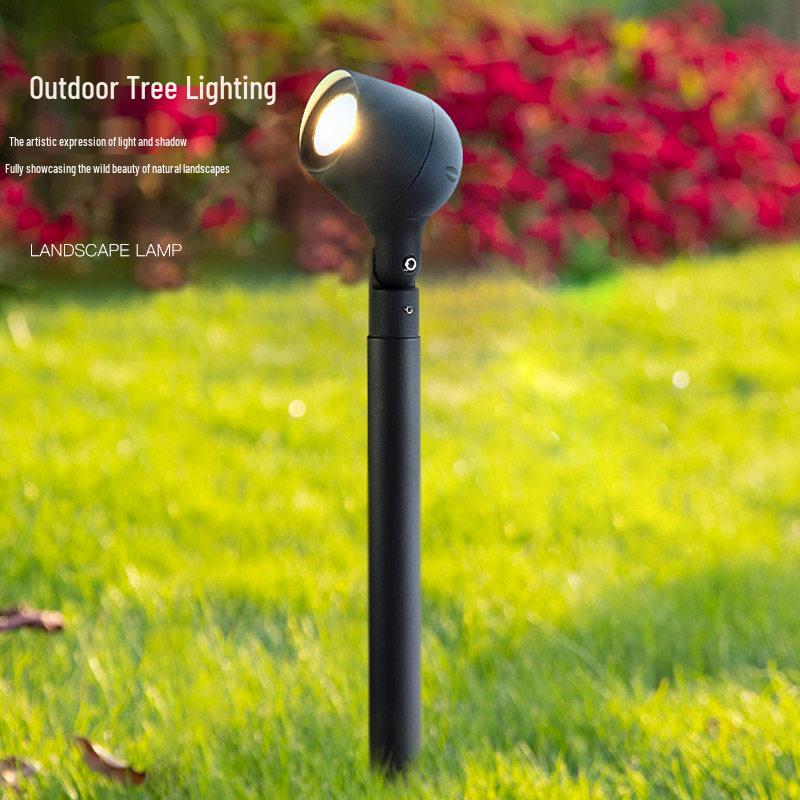 Waterproof LED Outdoor Tree Spotlights for Garden, Courtyard, and Villa with Lawn Ground Spike Installation.
