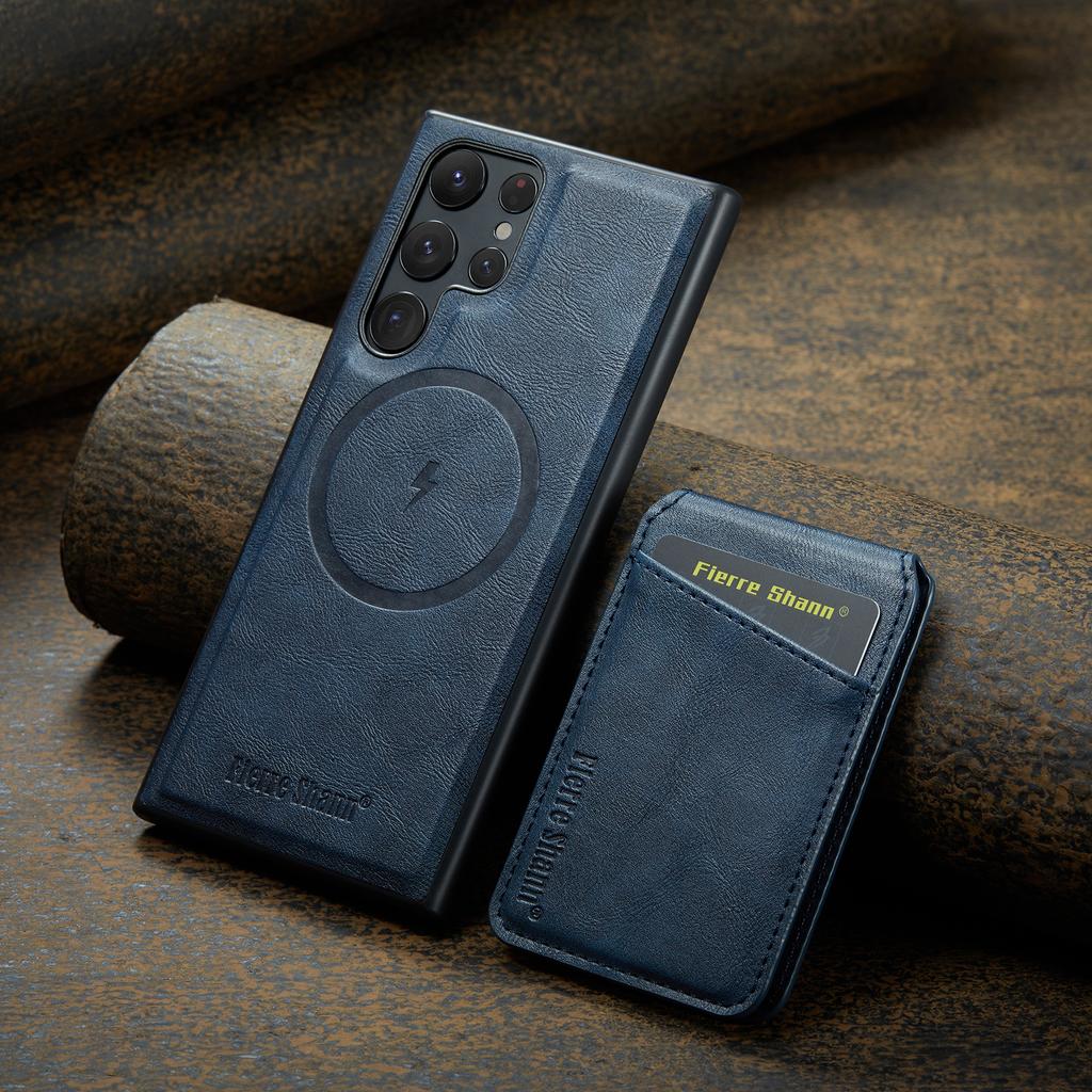 2 in 1 Cards Solt Wallet Leather RFID Wireless Charging Magnetic Case For Samsung Galaxy S24 Ultra S23 Plus S22 Kickstand Cover