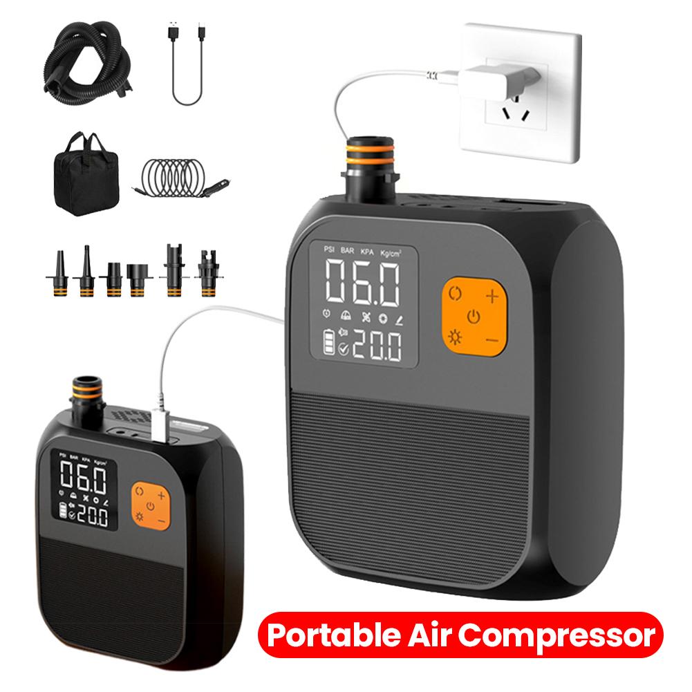 SUP-Boot-Zubehör Hochdruck 20 PSI Tragbarer Luftkompressor Stand Up Paddle SUP Pumpe Elektrische Luftpumpe für Kajak Kite Wings