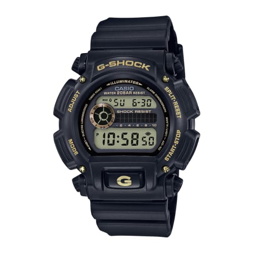 

Casio Men s G-Shock Quartz Resin Sports Watch, Black/Gold