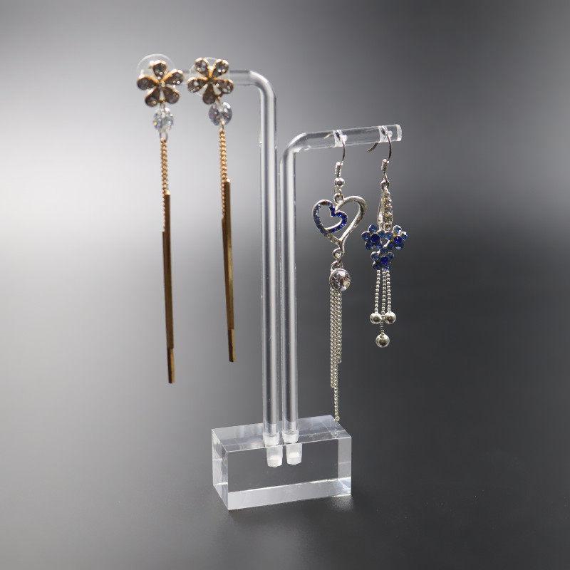 Acrylic Earring Holder Stand - Simple Display for Studs, Dangles, and Jade Jewelry Accessories