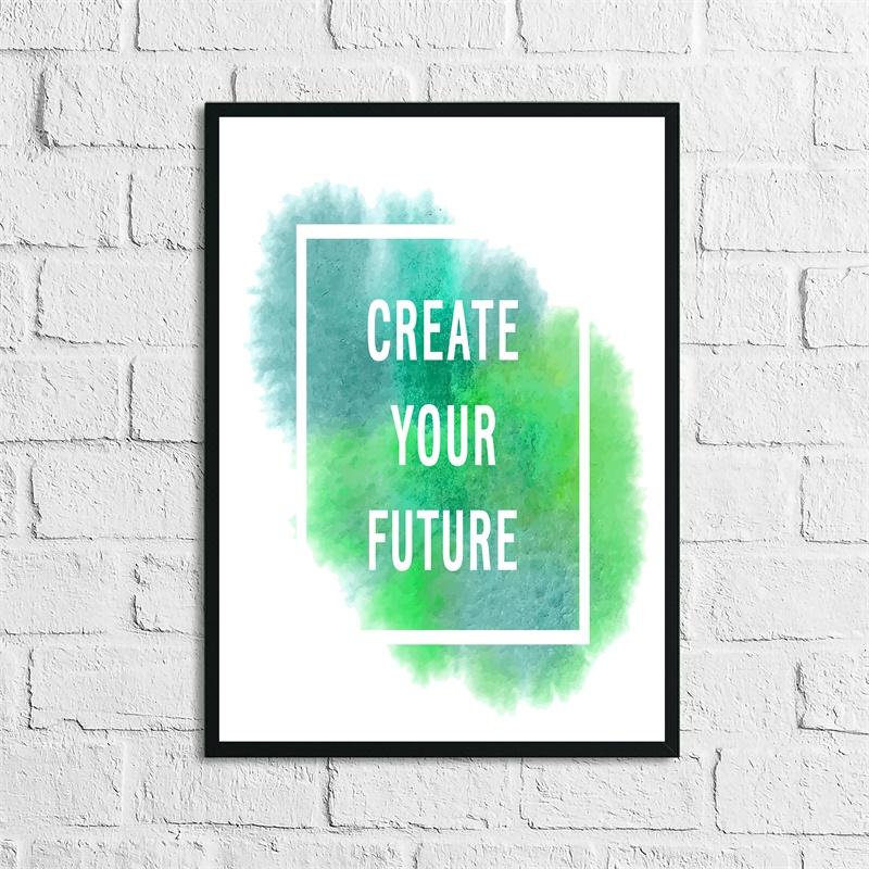 Watercolor Quotes Poster Psychedelic Gradient Spiritual Wall Art Canvas Painting Wall Pictures For Living Room Decor
