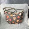 [Pre-Owned] Ophidia Valentine's Day Collection Heart Apple Pattern Logo Leather Dumpling Bag Half Moon Crossbody Shoulder Bag - Very Good #1SAFR72