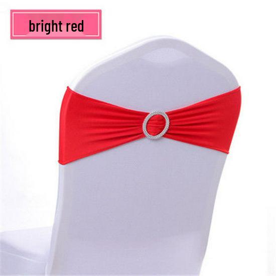 

Elastic Bowknot Chair Cover with Flower and Diamond Buckle for Weddings and Events 1 piece