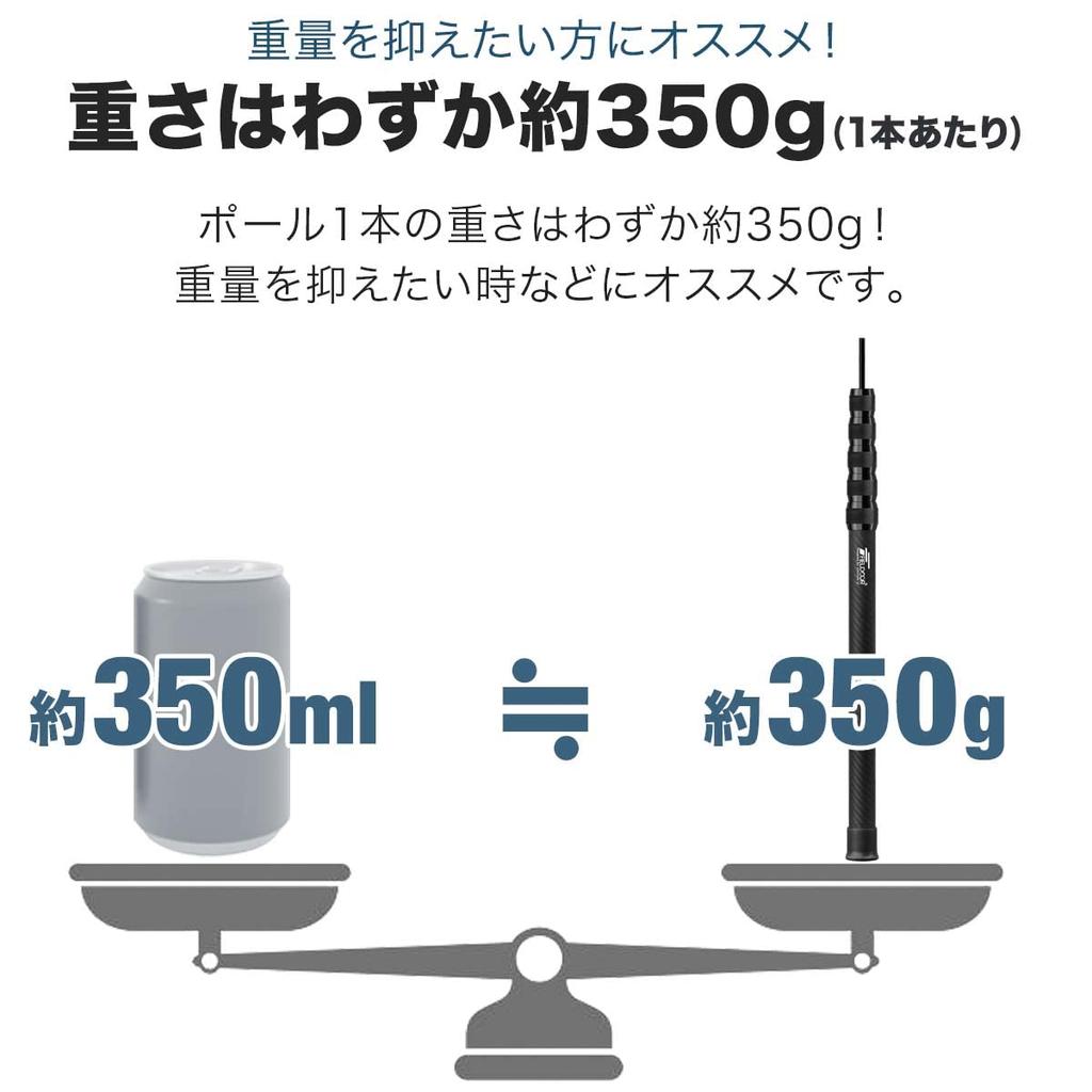 FIELDOOR Telescoping Tarp Pole Tent Pole Made of Carbon Glass Fiber of Reinforced Tarp Pole That Combines Two Types of Materials Lightweight and